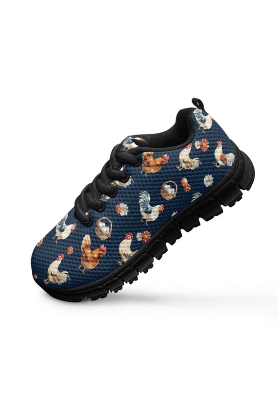 Girls Rooster Tennis Shoes Size 13 Little Kid School Sneakers Breathable Lightweight Slip on Athletic Running Sneakers School Causal Daily Walking Shoes