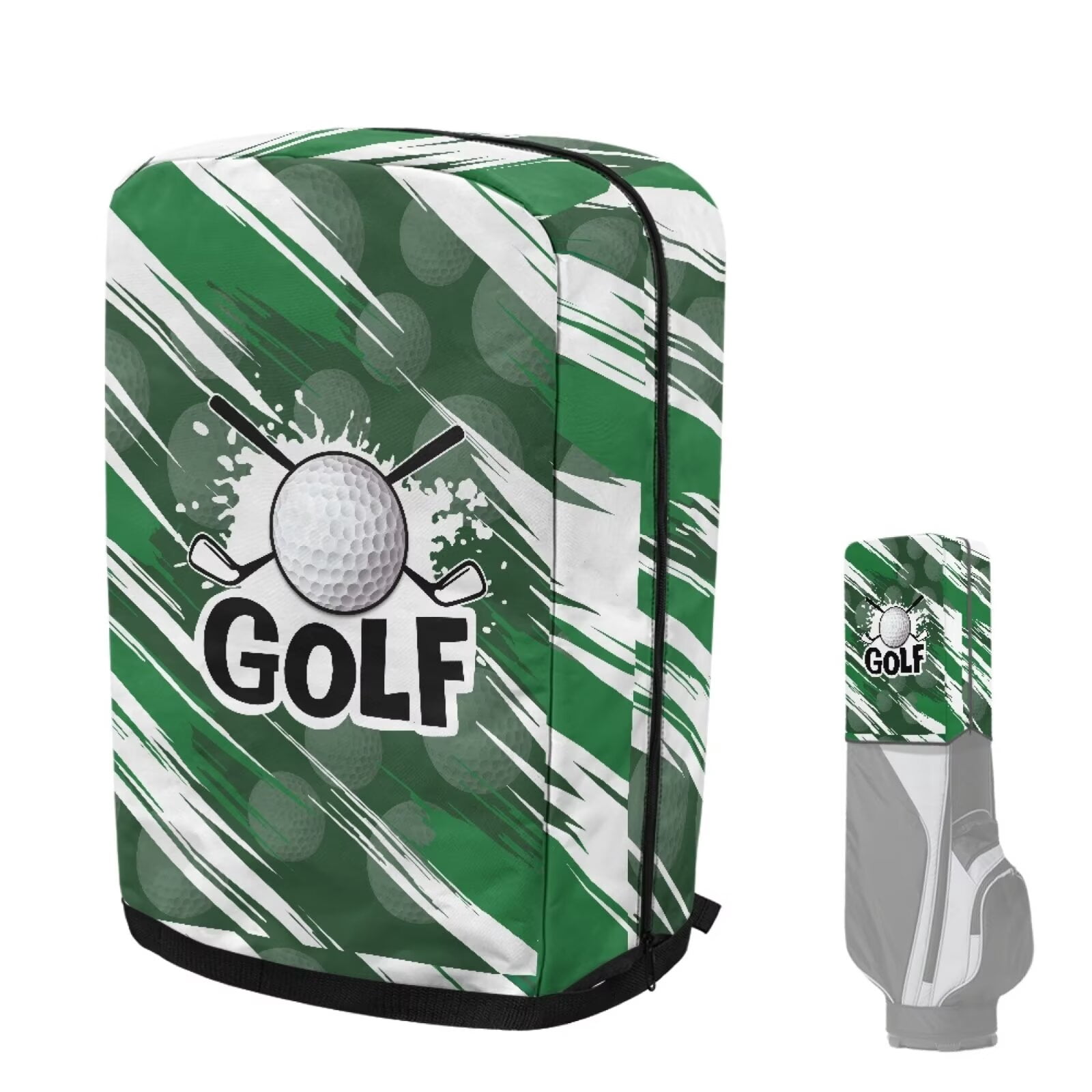 Chririnla Golf Bag Dust Cover for Stand Bags & Cart Bags Protect Your Clubs from Dust & Sun Universal Fit for Men Women Golfers - Art Golf Pattern