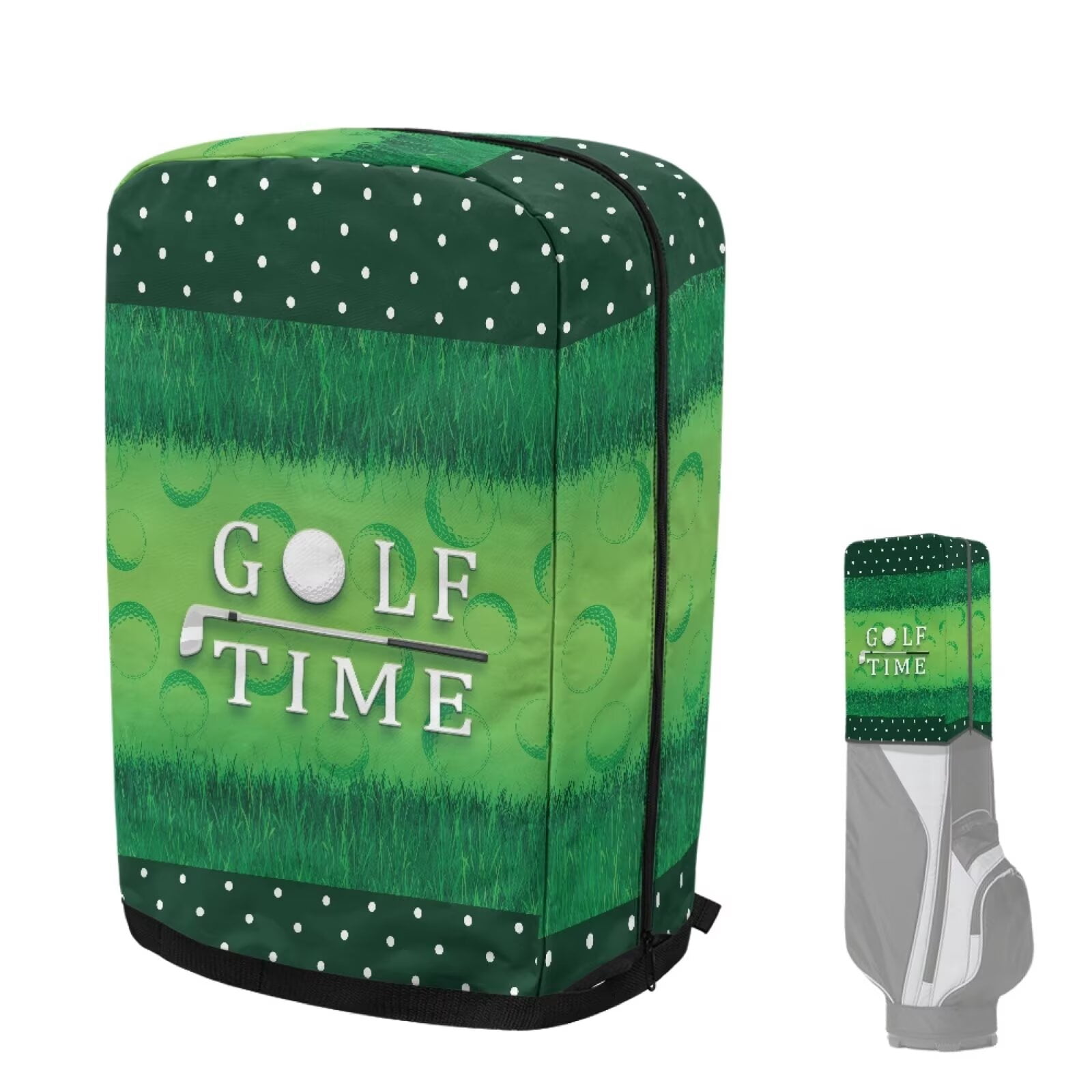 Chririnla Golf Time Golf Bag Travel Cover Lightweight Dust Hood with Zipper Universal Fit for Most Golf Bags Golf Club Accessories