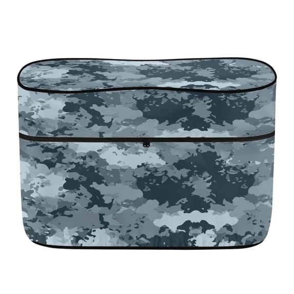 Chririnla Gray Camo Print RV Propane Tank Cover for, Zipper Camper Propane Tank Cover with Polyester Fabric Waterproof RV Trailer Propane Tank Cover for Outdoor Activities