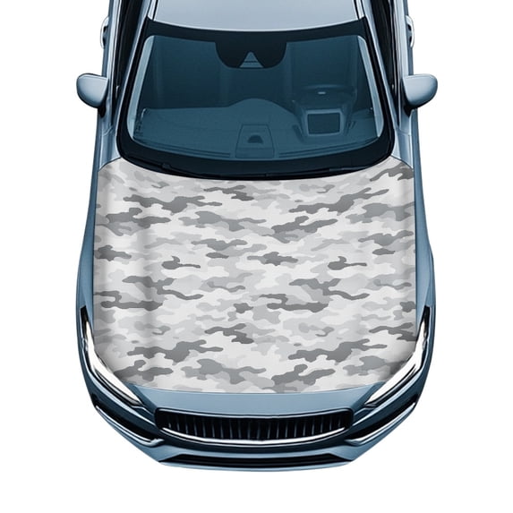 Chririnla Gray Camouflage Pattern Car Hood Cover Removable Hood ...