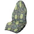 thumbnail image 1 of Chririnla Green Owl Leaf Terry Cloth Car Seat Cover, Waterproof Hooded Moisture Wicking Protector, Universal for Cars, Trucks, Vans and Bucket Seats, 1 of 6