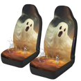 thumbnail image 1 of Chririnla Halloween Car Seat Covers Featuring Spooky Ghost Pattern, 2 Piece Polyester Set, Washable Easy to Install Interior Accessories for Auto Vans, 1 of 12