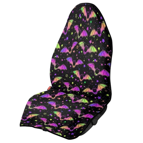 Chririnla Halloween Terry Cloth Car Seat Towel Cover, Non Slip Waterproof Microfiber Cover for Sedans, Trucks and SUVs, Machine Washable