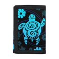 thumbnail image 1 of Chririnla Hawaiian Tribal Sea Turtle & Hibiscus Floral Pattern Children's Wallet, Polyester Kids Trifold Wallet for Outdoor, Portable Compact Trifold Money Organizer, 1 of 6