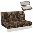 thumbnail image 1 of Chririnla High Elastic Furniture Protector Fit for Travel Trailer Camper Camper Sofa Covers Suitable for Jackknife Sleeper Sofas, Brown Medallion Print, 1 of 7