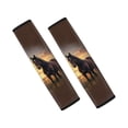 thumbnail image 1 of Chririnla Horse Dusk Car Seat Belt Pads 2 Pack, Seat Belt Shoulder Pad Polyester Fabric Breathable Comfort for Truck SUV Auto, 1 of 8