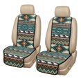 thumbnail image 1 of Chririnla Horse Geometric Pattern Car Seat Covers for Most Vehicles, Machine Washable Airbag Compatible Car Front Seat Covers 2 Pack Polyester Front Car Seat Protector, 1 of 7