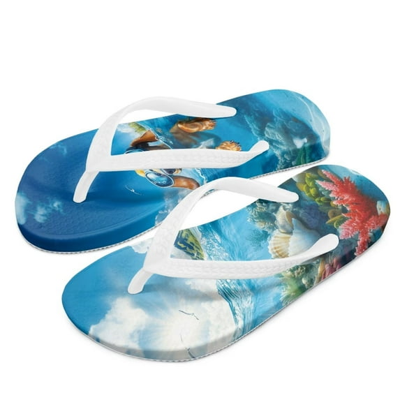 Chririnla Kids Flip Flops Swimming Dachshund Dog Print Boys Girls Sandals Chrer Shoes Boys Girls Unisex-Child Beach Shoes Flip Flops Size 2