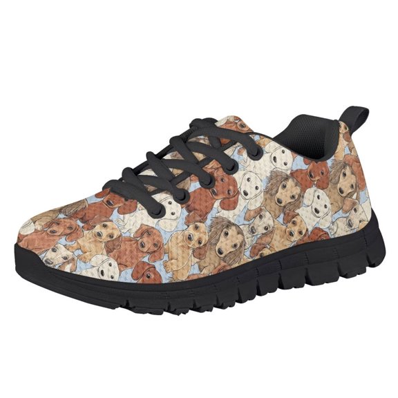Chririnla Kids Shoes Boys Girls Slip on Sneakers Size 1.5 Cute Dog Sports Tennis Running Shoes Primary School Students Casual Daily Shoe