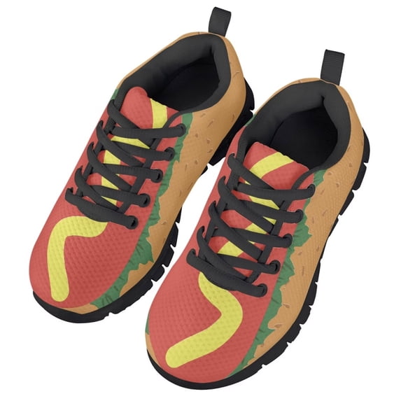 Chririnla Kids Slip on Shoes Lightweight Hotdog Running Sneakers Size 2.5 Athletic Walking Shoes Lace up Hiking Trainer Sneakers for Big Little Kids