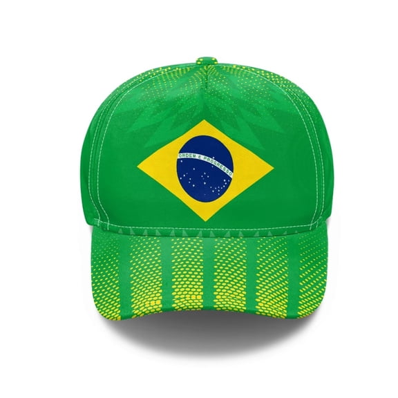 Chririnla Lightweight Dad Hat, Brazil Flag Print Women's Adjustable Cap for Daily Style