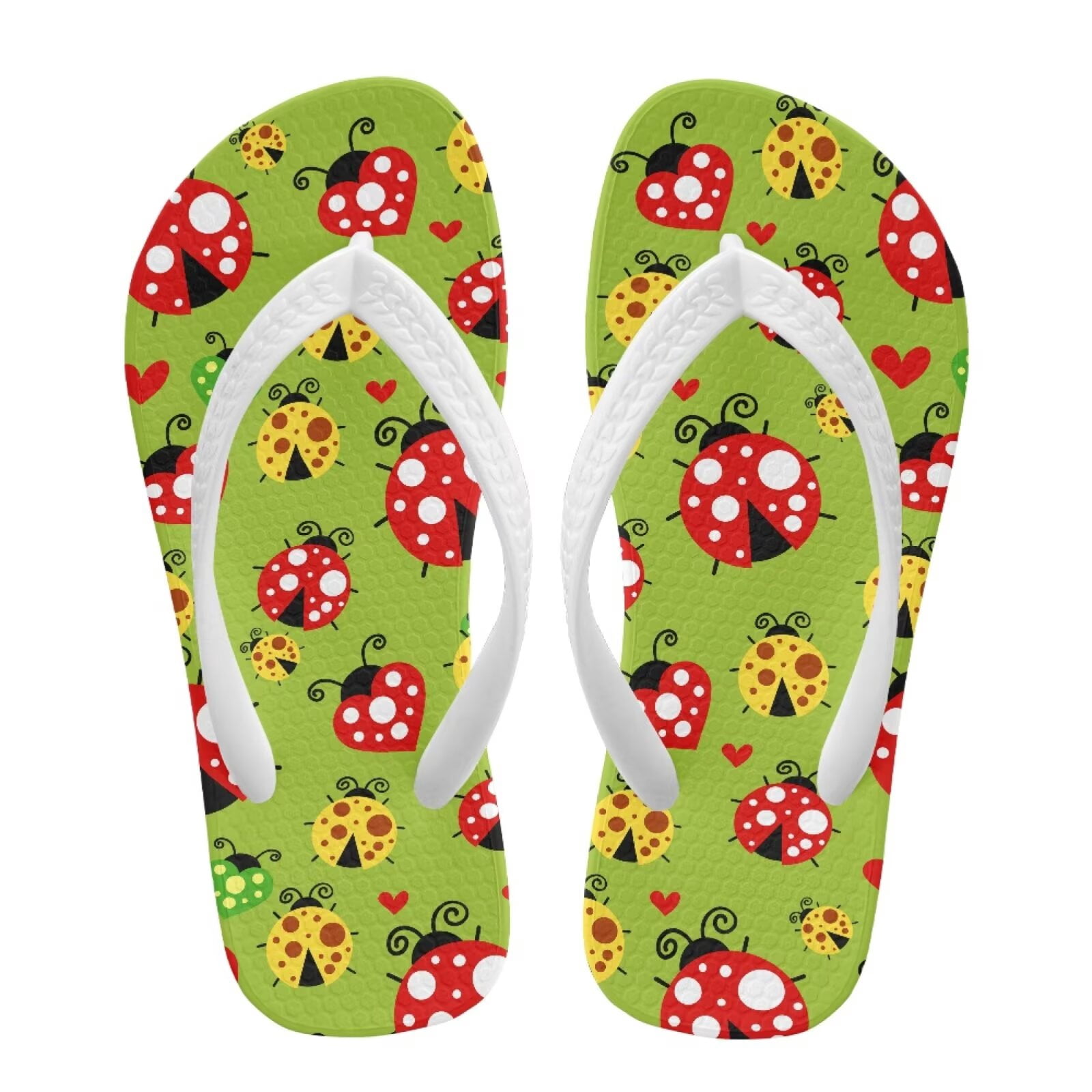 Chririnla Little Girls Sandal Kids Red Ladybug Print Flip Flops Summer ...