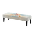 thumbnail image 1 of Chririnla Long Bench Slipcover with Beach Starfish Pattern, Polyester Spandex Elastic Soft Fabric for Dining Bedroom and Living Room, 1 of 9