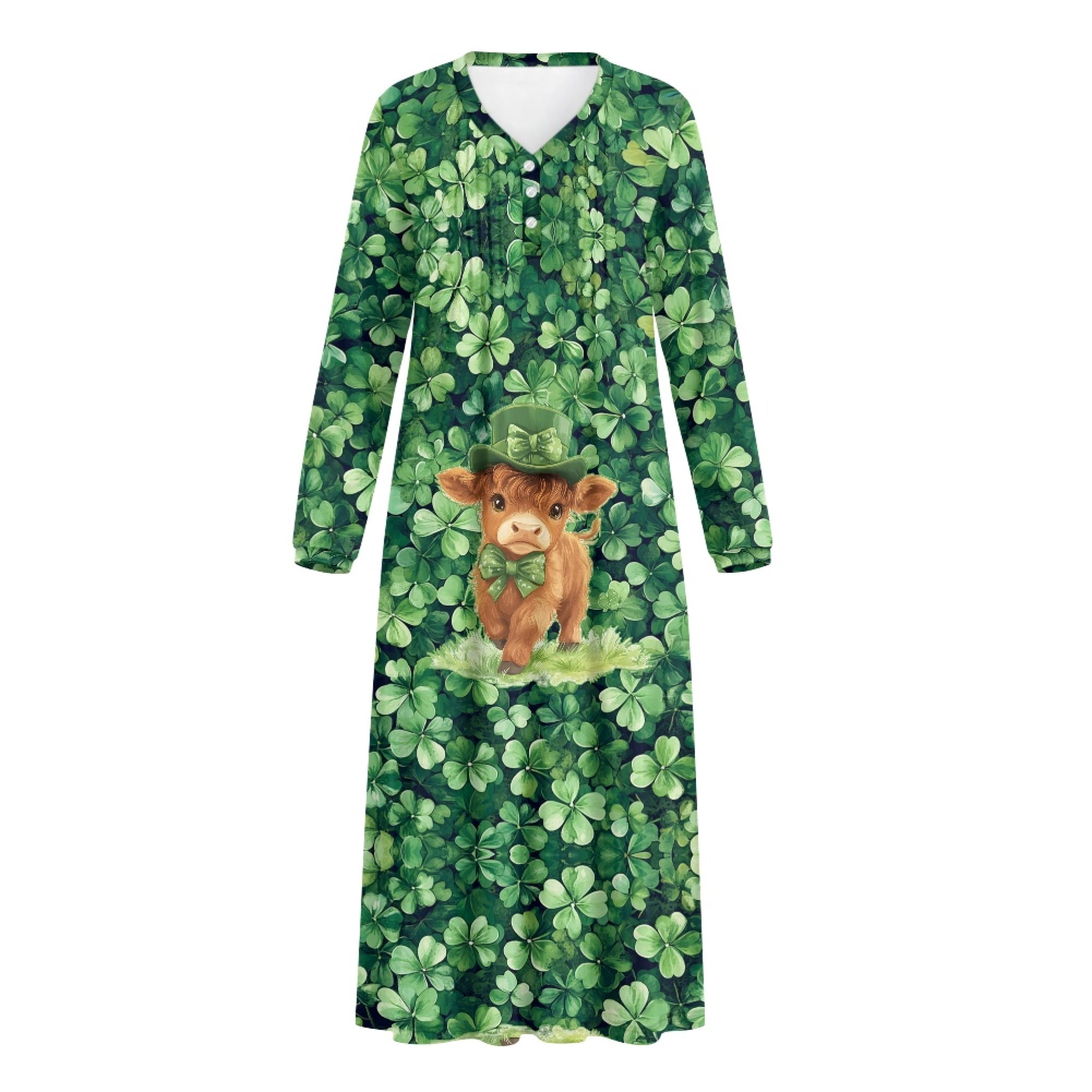Chririnla Long Sleeve House Dress for Home Bedroom, Elastane Polyester ...