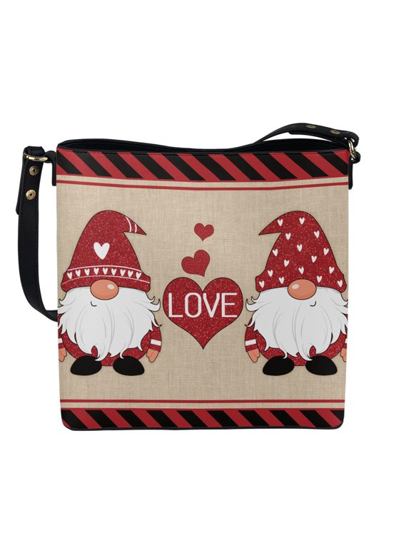 Love Dwarf Shoulder Bag, Lightweight Tote Purses PU Material Waterproof Portable Hobo Purse Crossbody