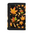thumbnail image 1 of Chririnla Maple Leaf Pattern Trifold Card Wallet, Polyester Children's Wallet for Sports, Lightweight Slim Kids Trifold Wallet, 1 of 7