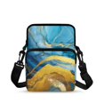 thumbnail image 1 of Chririnla Marble Portable Cross Body Purse, Polyester Shoulder Bag with Pockets Cross Body Phone Purse for Daily Use Travel, 1 of 7