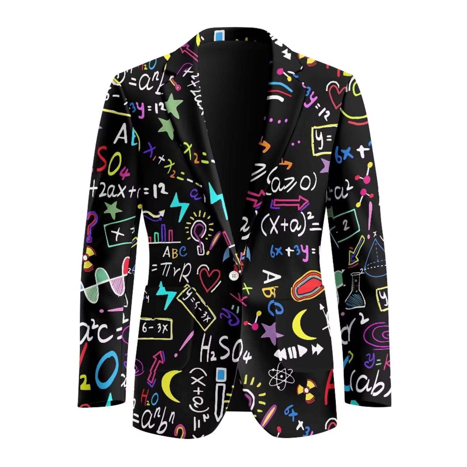 Math Jacket Chririnla Mens Colorful Math Blazers Suit Regular Fitted Sport Coat for ...