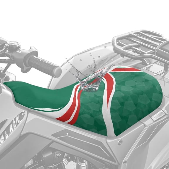 Chririnla Mexico Flag ATV Seat Cover Fabric Soft Motorcycle Seats Protector Universal ATV Accessories Universal for Sportsman/Rancher/Foreman/Scrambler/Kodiak/Polaris Scrambler