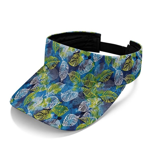 Chririnla Monstera Leaves Print Sun Visor Hat Adjustable Open Top Lightweight Sport Cap for Women Men Beach Tennis Hiking