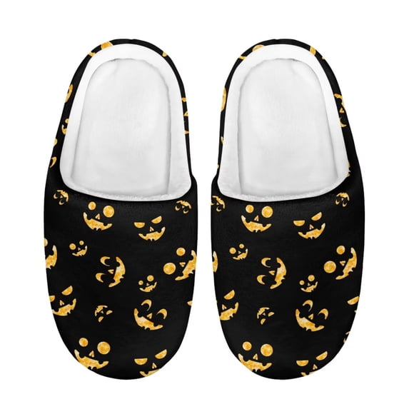 Chririnla Neon Pumpkin Face Slippers for Girls Boys 9-10 Fluffy ...