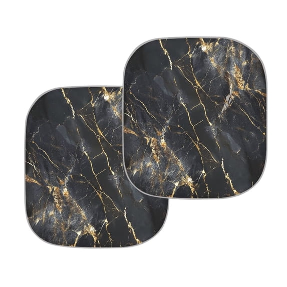 Chririnla Novelty Windshield Sun Shade for Car Window Black Marble Print Foldable Automotive Front Window Sunshade Protector Heat Reflector, Keep Your Vehicle Cool Universal for Auto Truck SUV