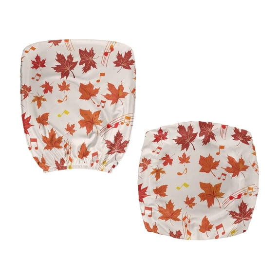 Chririnla Office Chair Covers Maple Leaf with Breathable Stretch Computer Office Chair Cover for High Back Chair, Set of 2 Computer Chair Seat Cover