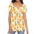 thumbnail image 1 of Chririnla Orange Womens Tops Short Sleeve Workout Blouses Asymmetrical T-shirts Plus Size Summer Tops for Women Ladies, 1 of 6