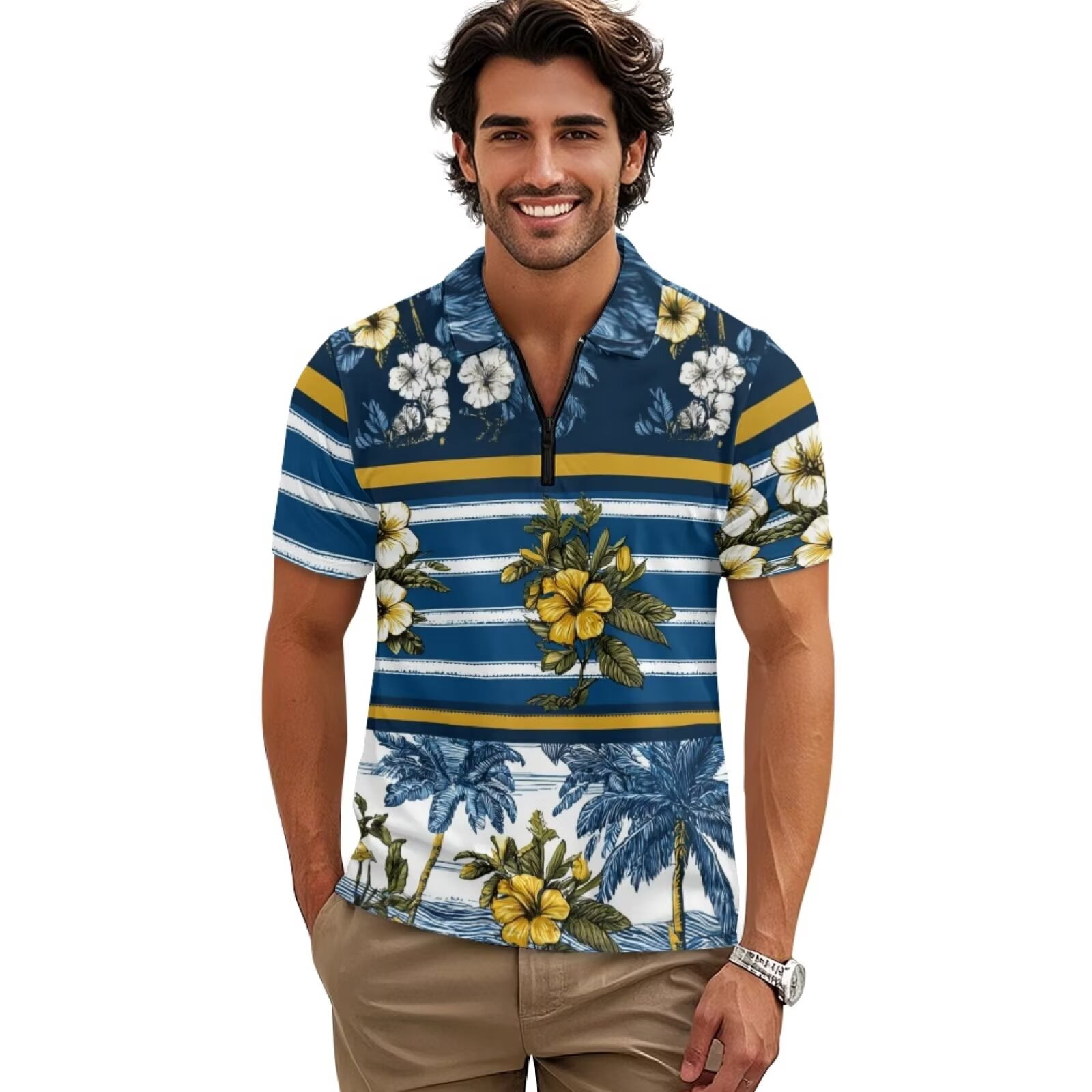 Horst - Tropical Palm Performance Short Sleeve Shirt main image 1