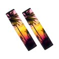 thumbnail image 1 of Chririnla Palm Trees Sunset Seat Belt Pad 2 Pack, Seat Belt Cover Pad Composite SBR Quick Install Heat Insulation for Vans Truck SUV, 1 of 8