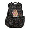 thumbnail image 1 of Chririnla Pig Math Print Waterproof School Backpack for Travel Back to School, Multi Pocket Adjustable Straps 600D Polyester Travel Daypack, 1 of 10