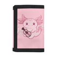 thumbnail image 1 of Chririnla Pink Axolotl Waterproof Trifold Card Wallet, Elastic Polyester Toddlers Wallet Easy to Access Coin Storage for Daily Use Outdoor Travel, 1 of 6