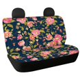 thumbnail image 1 of Chririnla Pink Floral Rear Bench Seat Covers for SUV, 2 Piece Non-Slip Back Seat Covers Durable Waterproof for Pet Fur and Vehicle Protection, 1 of 2