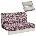 thumbnail image 1 of Chririnla Pink Leopard Print Easy Installation Stretchy RV Sofa Bed Cover Compatible with Travel Trailer, 2 Piece RV Jackknife Sofa Cushion Covers, 1 of 7