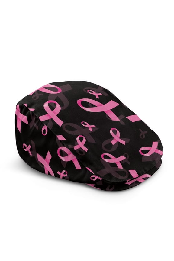 Pink Ribbon Newsboy Cap for Womens – Lightweight Summer Flat Cap Driving Hats for Driving & Outdoor Style