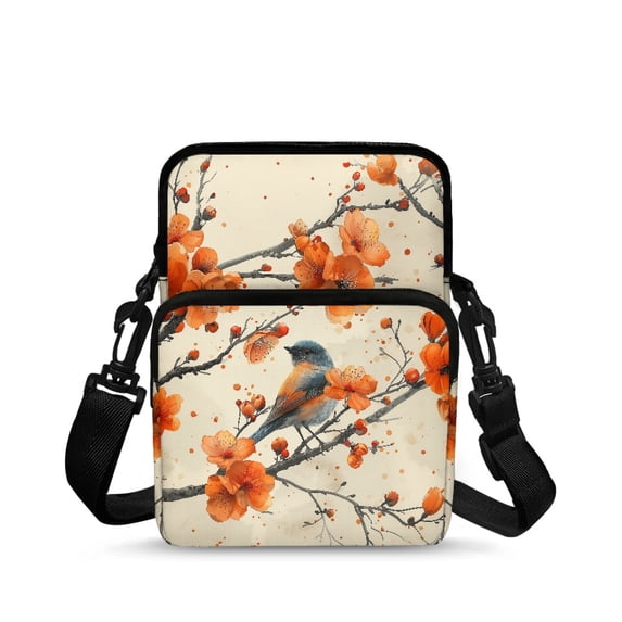 Chririnla Polyester Crossbody Bags with Back Zipper Pocket, Lightweight Phone Purses for Women, Daily Shopping and Work