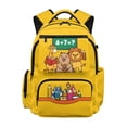 thumbnail image 1 of Chririnla Portable Backpack for Little Boys for Elementary Travel, 600D Polyester Breathable School Bag, Cartoon Animal Study Print, 1 of 9