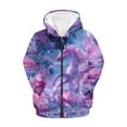 thumbnail image 1 of Chririnla Purple Rose Horse Zip Up Hoodie with Pockets Long Sleeve Lightweight Comfy Casual Outerwear for Girls Teens Size 6-9, 1 of 7