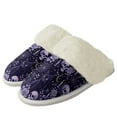 thumbnail image 1 of Chririnla Purple Rose Skull Fuzzy Slippers for Women Indoor Novelty Home Shoes Warm Plush Bedroom Shoes with Anti-Skid Sole for Indoor & Outdoor, 1 of 7