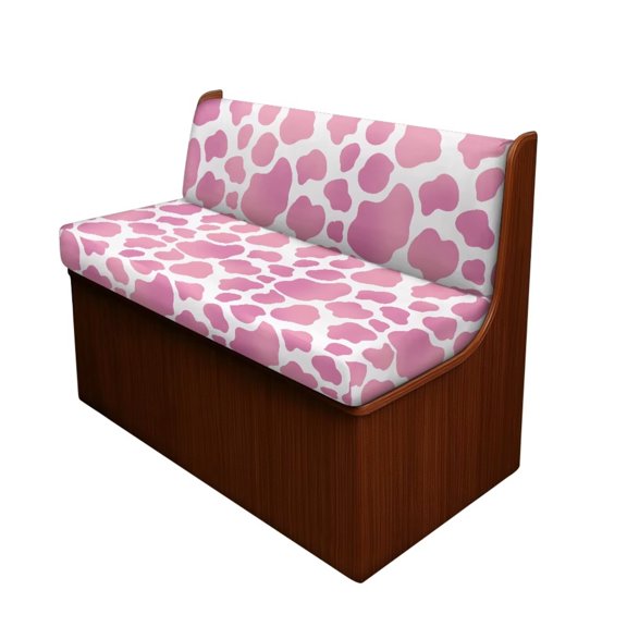 Chririnla RV Dinette Cushion Covers Cushiony Warm Couch Slip Cover Fits Trailer, Easy to Install RV Must Haves with 1 Backrest & 1 Bench Cover, Full Set (2-Pieces) Pink Cow Pattern