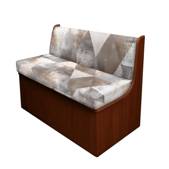 Chririnla RV Dinette Cushion Covers Replacement, Casual Style Slipcovers with Seamless Fit and Easy Installation, 2-Piece Grey Abstract Print