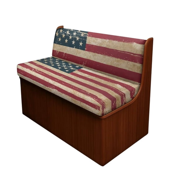 Chririnla RV Dinette Cushion Covers Retro American Flag Camper Car Bench Cover 2 Pack RV Seat Covers Dinette Booth Cushions Includes 1 Bench Cover & 1 Backrest Cover