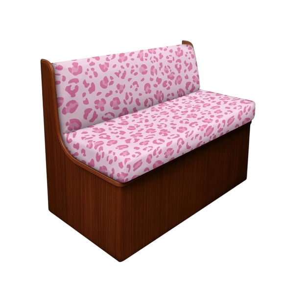 Chririnla RV Dinette Cushions Covers- Pink Leopard Print RV Stretch Sofa Seat Slipcovers -Washable Loveseat Sofa Furniture Protector for RV Camper Car Bench