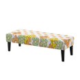thumbnail image 1 of Chririnla Rectangular Long Bench Slipcover with Retro Floral Dots, Polyester Spandex Soft Washable Bench Protector for Dining Room and Bedroom, 1 of 9
