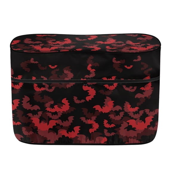 Chririnla Red Bat Camo Pattern RV Propane Tank Cover, Waterproof Polyester RV Trailer Propane Tank Cover for Camping Travel, Durable RV Dual Propane Tank Cover