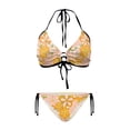 thumbnail image 1 of Chririnla Retro Floral Print Halter Neck Two-Piece Bikini Set - Sexy Tie Side Triangle Swimsuit for Beach Vacation & Pool Party, 1 of 9