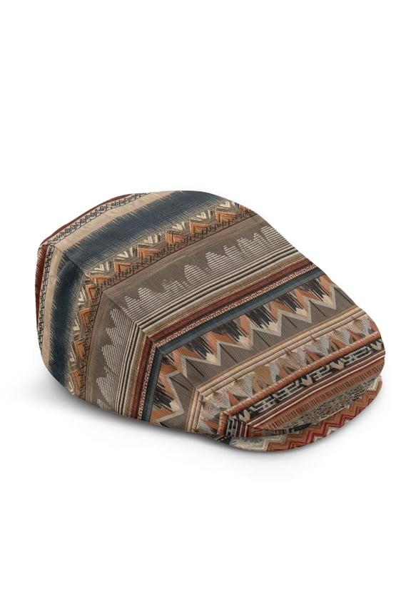 Retro Indian Aztec Newsboy Cap for Men Tribal Style Flat Ivy Gatsby Newsboy Driving Hat Lightweight Hunting Cap Retro Flat Caps