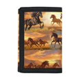 thumbnail image 1 of Chririnla Running Herd of Horses Print Children's Wallet, Polyester Kids Trifold Purse for School, Foldable Lightweight Coin Holder Bags, 1 of 6