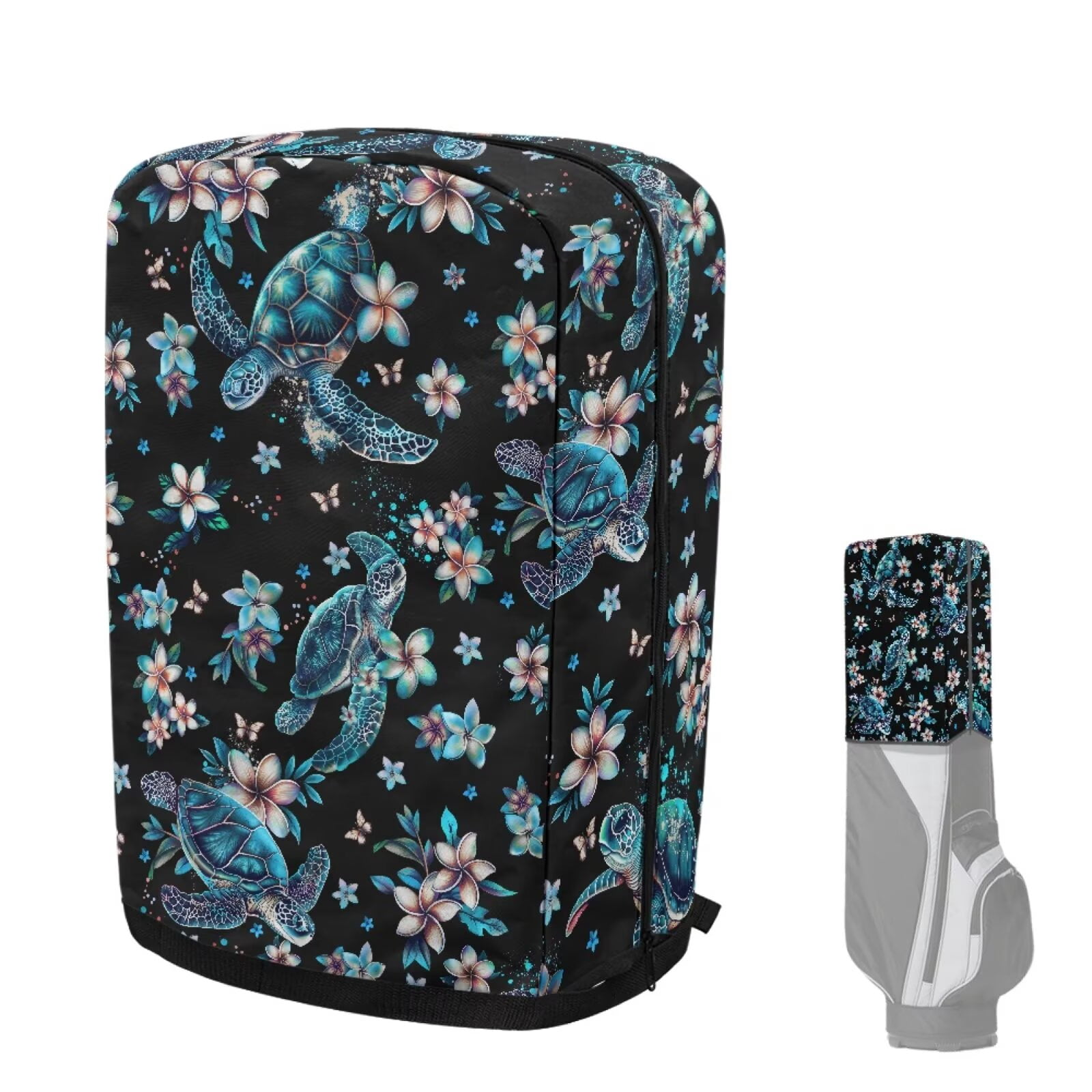 Turtle Computer Dust Cover Chririnla Sea Turtle Golf Bag Hood Dust Cover 1260D Heavy Duty UV ...